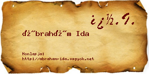 Ábrahám Ida névjegykártya