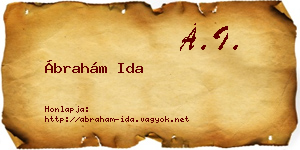 Ábrahám Ida névjegykártya